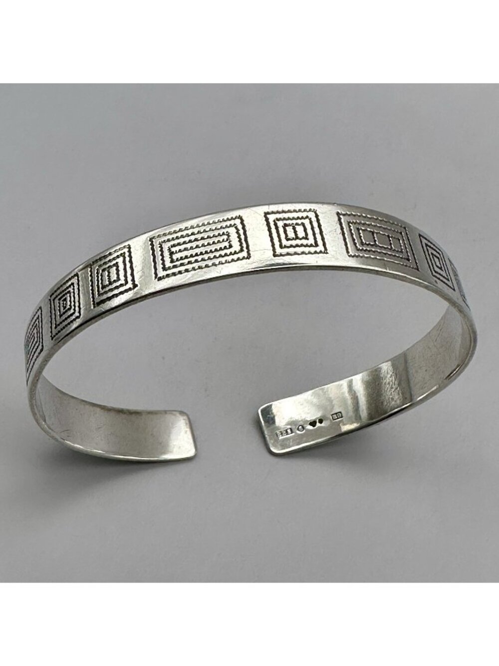 Mid Century Modern Haglund Studio Cuff Bracelet Sweden Sterling Silver 1952 BHS